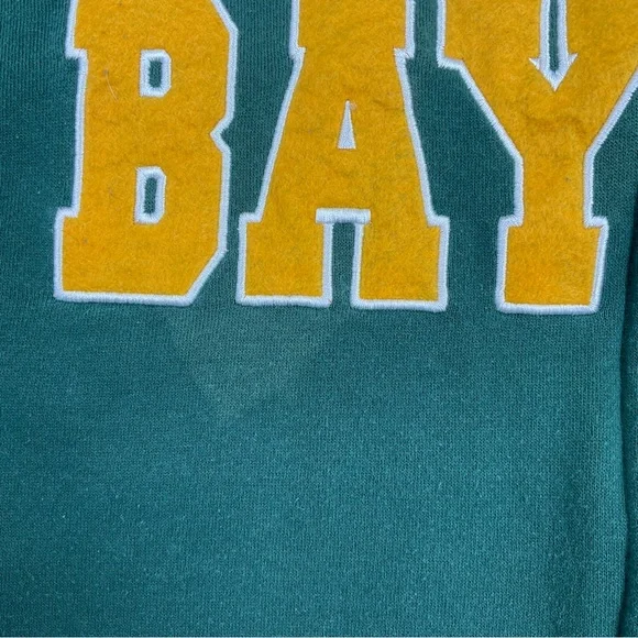 Baylor University Y2K Hooded Zip Sweatshirt Hoodie Green Gold Men’s XL - Picture 11 of 12